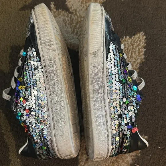 Lola &amp; The Boys Flippy Sequin Embellished Sneakers Size 30 (12)