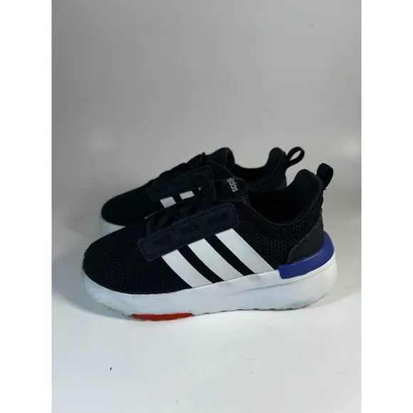 Lot Of 3 Pair Kids Adidas Shoes Duramo Racer Black Blue Kids Size 8