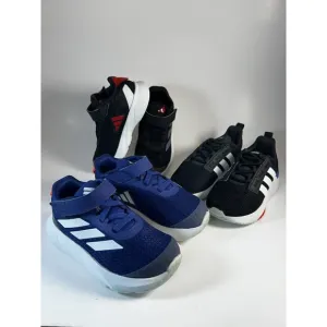 Lot Of 3 Pair Kids Adidas Shoes Duramo Racer Black Blue Kids Size 8