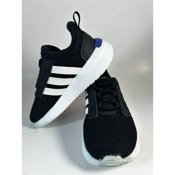 Lot Of 3 Pair Kids Adidas Shoes Duramo Racer Black Blue Kids Size 8
