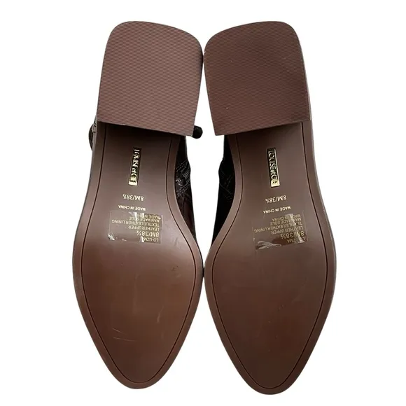 Louise et Cie Uzma Bootie Brown Leather Women’s Size 8 Block Heel