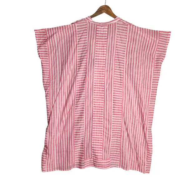Love Tomas By Emerson Fry Caftan Womens OS Pink Stripe Tuckernuck Exclusive NWT
