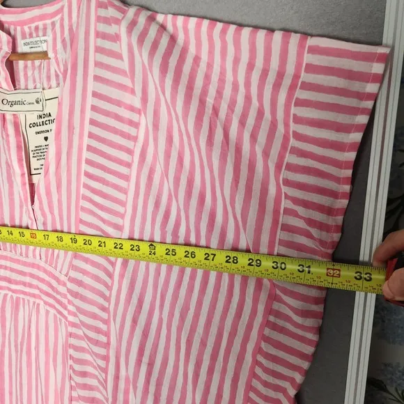 Love Tomas By Emerson Fry Caftan Womens OS Pink Stripe Tuckernuck Exclusive NWT