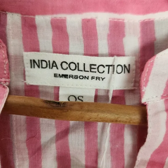 Love Tomas By Emerson Fry Caftan Womens OS Pink Stripe Tuckernuck Exclusive NWT