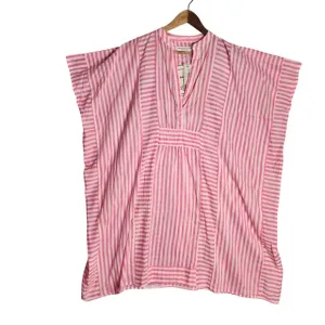 Love Tomas By Emerson Fry Caftan Womens OS Pink Stripe Tuckernuck Exclusive NWT