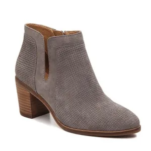 Lucky Brand sz6 Ponic Suede NIB Titanium Grey Zip Up Western Ankle Booties Boots