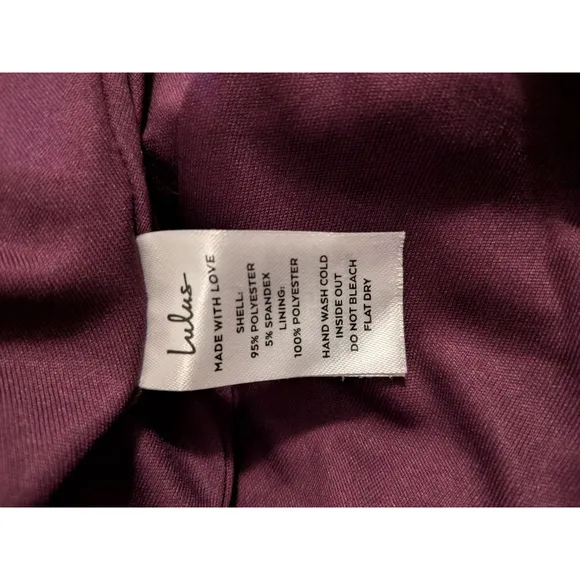 Lulu's Aubergine Velvet Textured Long Sleeve Maxi Wrap Dress (Small/Medium)