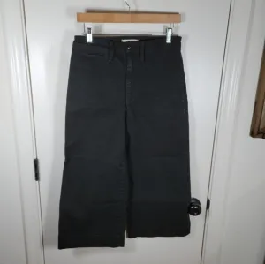 Madewell Emmett Wide Leg Crop Pants Black Size 27 Petite