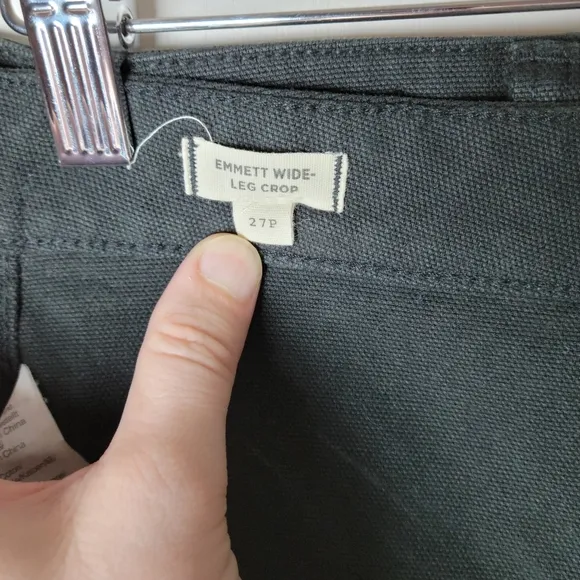 Madewell Emmett Wide Leg Crop Pants Black Size 27 Petite