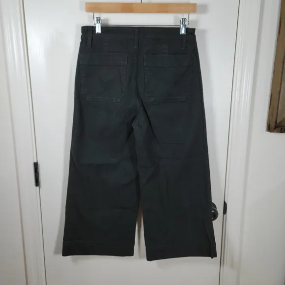 Madewell Emmett Wide Leg Crop Pants Black Size 27 Petite