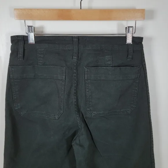 Madewell Emmett Wide Leg Crop Pants Black Size 27 Petite