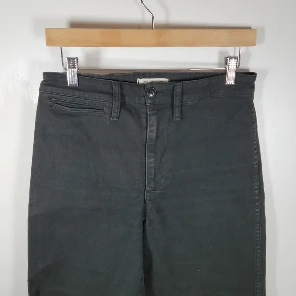 Madewell Emmett Wide Leg Crop Pants Black Size 27 Petite