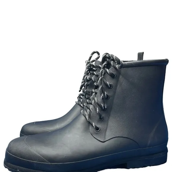 Madewell The Lace-Up Lugsole Rain Boot SIZE 10