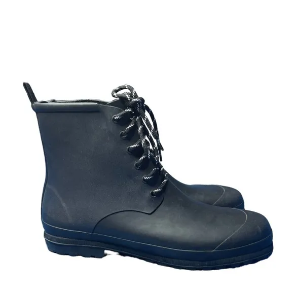 Madewell The Lace-Up Lugsole Rain Boot SIZE 10