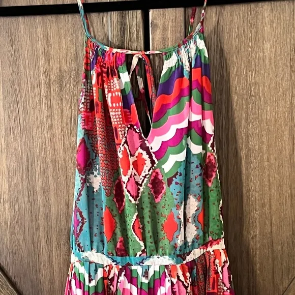 Maeve by Anthropologie Boho Tarana Aztec Printed Halter Maxi Dress Size 6 EUC