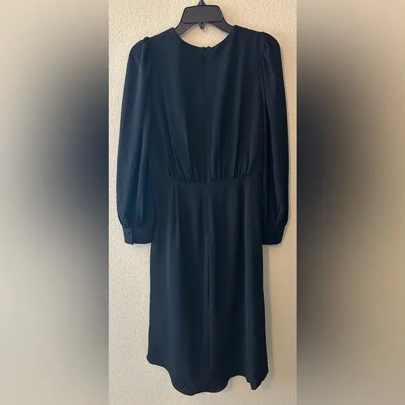 Maggy London Women's Long Sleeve Catalina Crepe Dress Holiday Size 12 Black NWOT