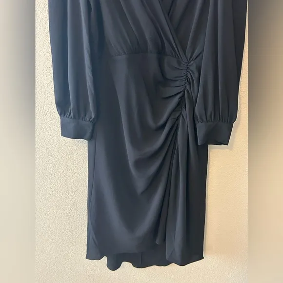 Maggy London Women's Long Sleeve Catalina Crepe Dress Holiday Size 12 Black NWOT