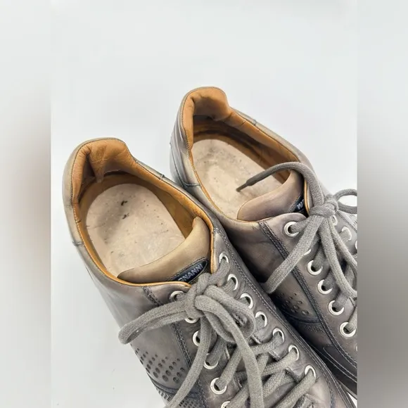 Magnanni Cristian Sneakers Men's 11 M Gray Leather Casual Lace Up Shoes