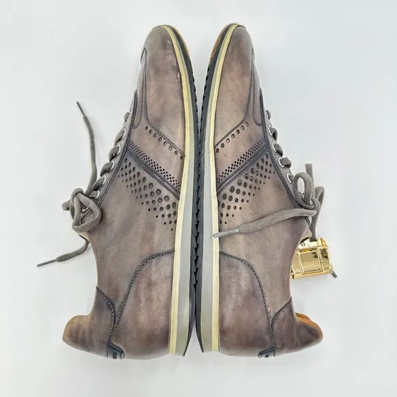 Magnanni Cristian Sneakers Men's 11 M Gray Leather Casual Lace Up Shoes