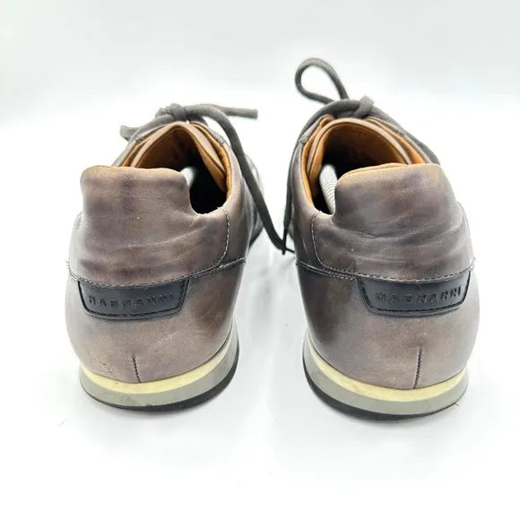 Magnanni Cristian Sneakers Men's 11 M Gray Leather Casual Lace Up Shoes