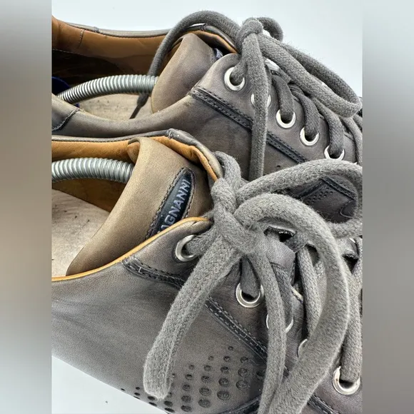 Magnanni Cristian Sneakers Men's 11 M Gray Leather Casual Lace Up Shoes