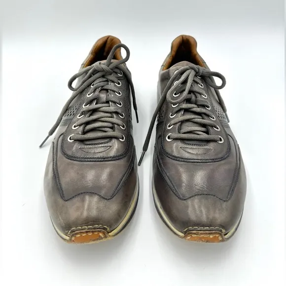 Magnanni Cristian Sneakers Men's 11 M Gray Leather Casual Lace Up Shoes