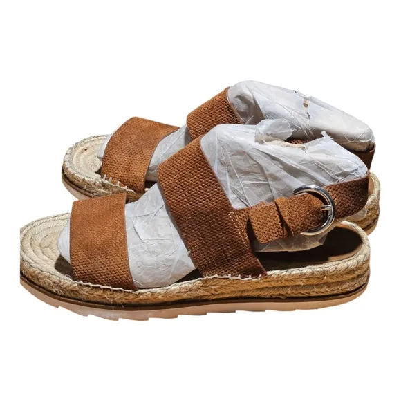 Marc Fisher LTD Brown Espadrille Sandals Size 9M