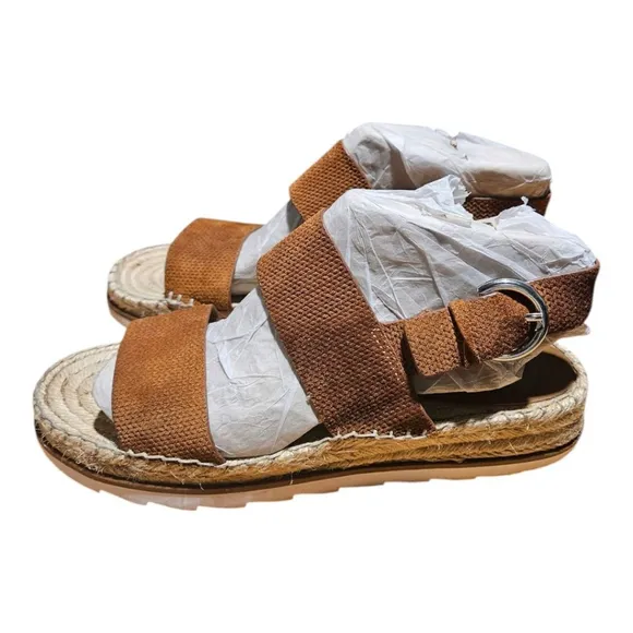 Marc Fisher LTD Brown Espadrille Sandals Size 9M