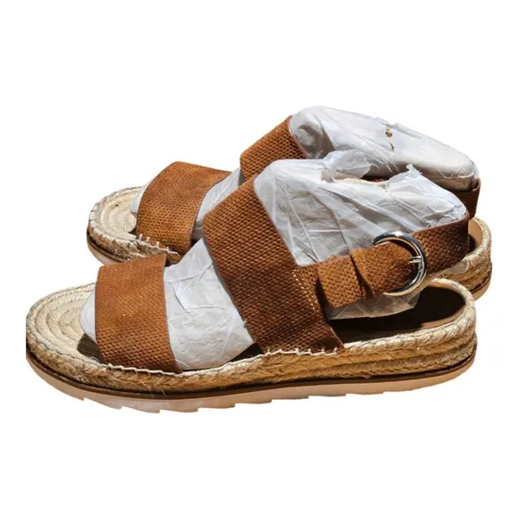 Marc Fisher LTD Brown Espadrille Sandals Size 9M