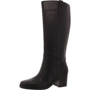 Marc Fisher LTD Womens Hydria Black Block Heel Leather Knee-High Boots New