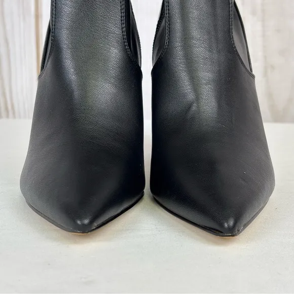 Mark Fisher Over The Knee Boots Pointed Toe Pull On OTK Chic Boot Black Size 5.5
