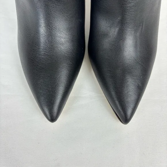 Mark Fisher Over The Knee Boots Pointed Toe Pull On OTK Chic Boot Black Size 5.5