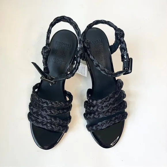 Maryam Nassir Zadeh x J. Crew Black Heeled Sandals