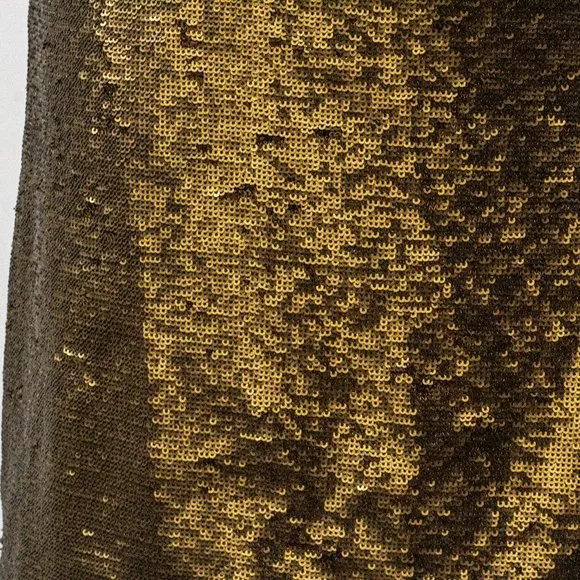 Massimo Dutti M Sequin Mini Skirt Gold Metallic