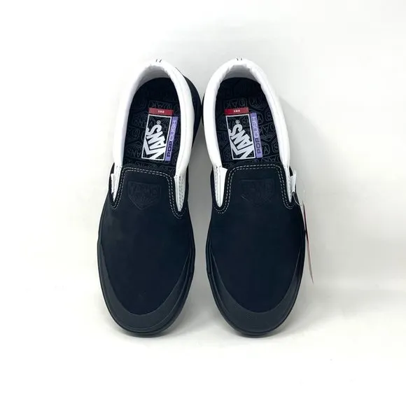 💖MEGA SALE💖VANS Bmx Slip On  Skate Dak Black White    SB Womens VN0A5HEY39M