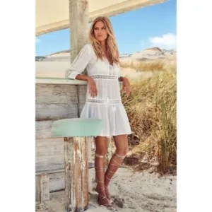 Melissa Odabash Crochet Eyelet White Mini REID Dress size XS