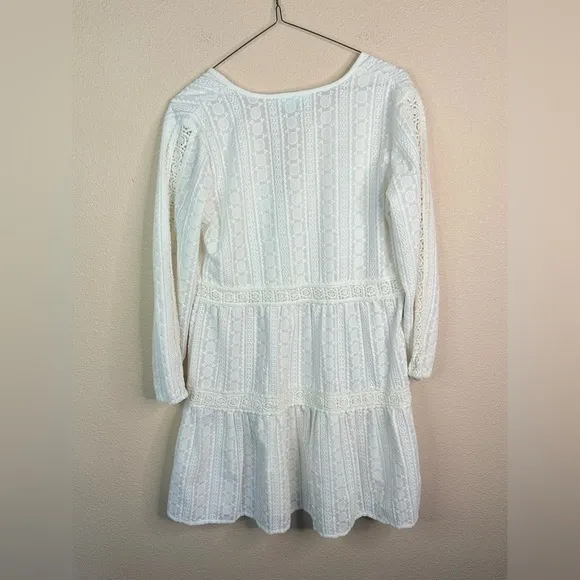 Melissa Odabash Crochet Eyelet White Mini REID Dress size XS