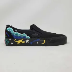 Men's 3.5 / Women's 5 Vans Desert Embellish black classic slip on skate shoes