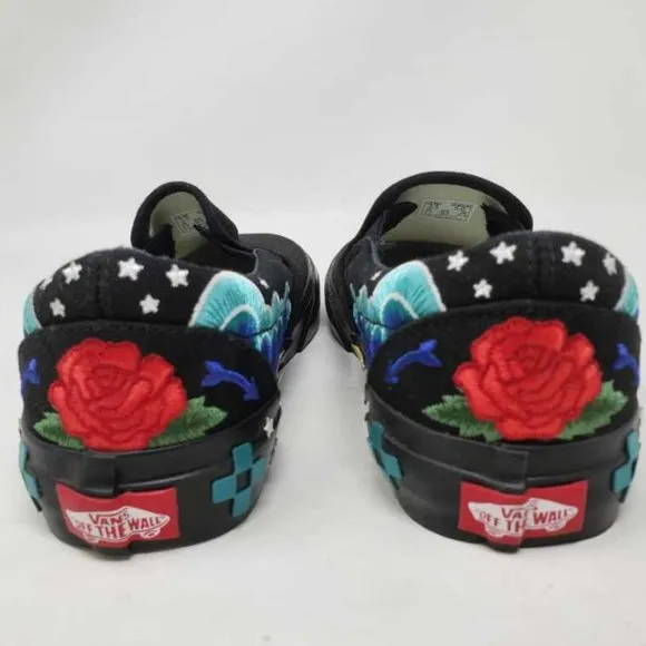 Men's 3.5 / Women's 5 Vans Desert Embellish black classic slip on skate shoes