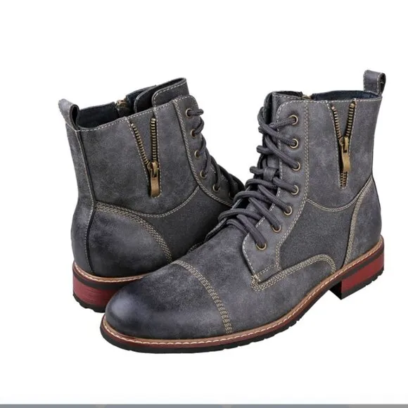 Mens Ankle Boots, Combat, Lace Up Ferro Aldo, Size 10.5