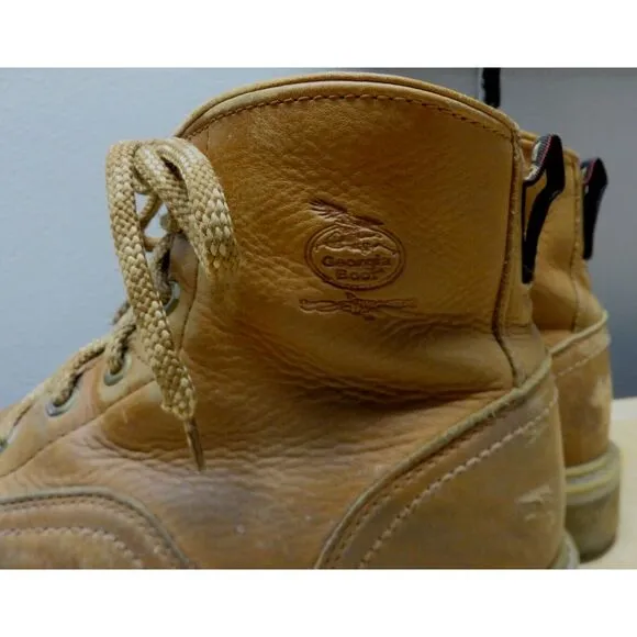 Mens Georgia 6'' Barracuda Brown Wedge‎ Steel Toe Work Boots G6342 Size 12 M