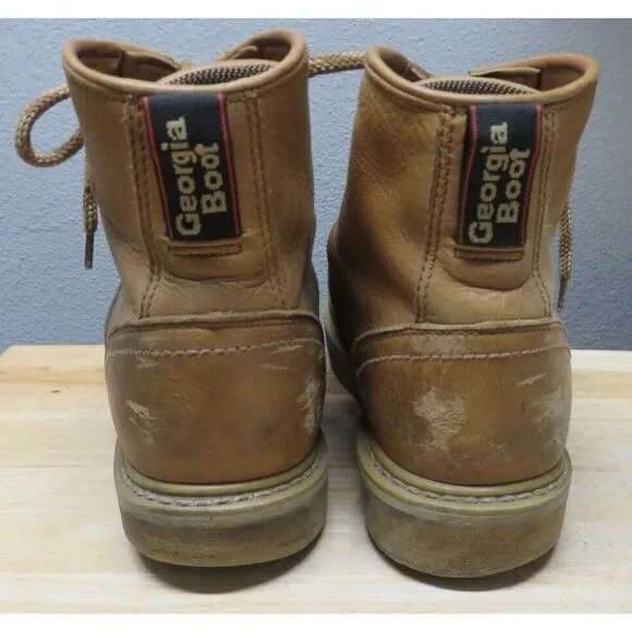 Mens Georgia 6'' Barracuda Brown Wedge‎ Steel Toe Work Boots G6342 Size 12 M