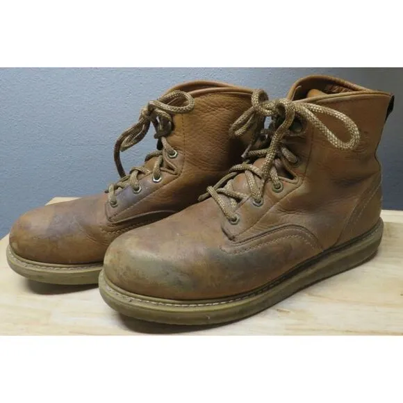 Mens Georgia 6'' Barracuda Brown Wedge‎ Steel Toe Work Boots G6342 Size 12 M