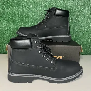 Men's Hi-Tec Reznor 6&quot; Soft Toe Black Work Boots Size 10 New With Original Box