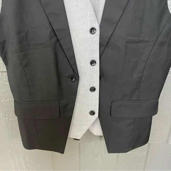 Men's Layered Suit Vest Business Dress Vests Formal Wedding Waistcoat Slim Fit