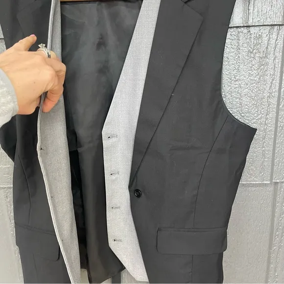Men's Layered Suit Vest Business Dress Vests Formal Wedding Waistcoat Slim Fit