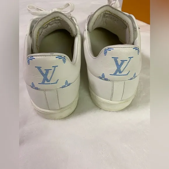 Men’s LOUIS VUITTON LV Luxembourg Samothrace Sneakers 'White with Blue' Size 7.5