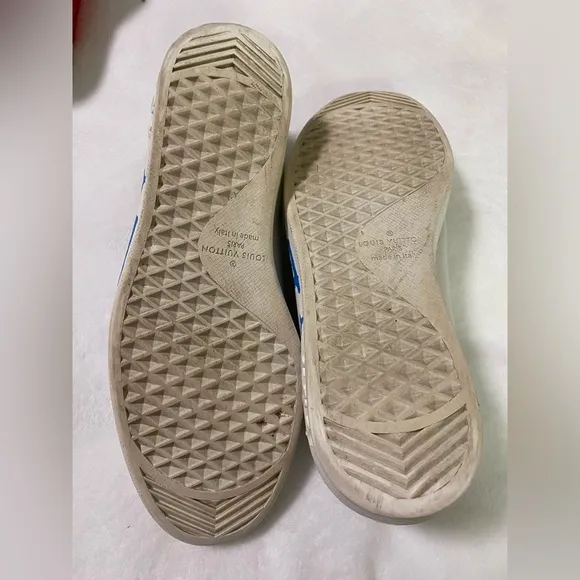 Men’s LOUIS VUITTON LV Luxembourg Samothrace Sneakers 'White with Blue' Size 7.5