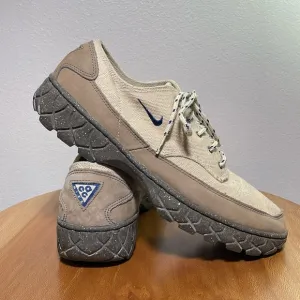 MENS Nike ACG Zion Low Hiking Shoes Sneakers Beige Canvas Vintage Size 12 RARE!