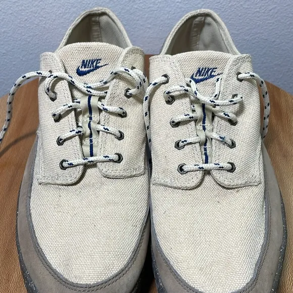 MENS Nike ACG Zion Low Hiking Shoes Sneakers Beige Canvas Vintage Size 12 RARE!